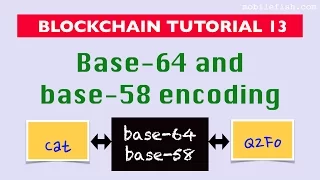 Blockchain tutorial 13 Base-64 and base-58 encoding