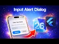 Flutter Dialog iOS 26 Input Alert Dialog in Flutter