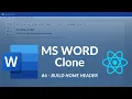 Building Home Header - MS Word Clone Reactjs