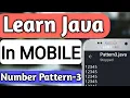 Number Pattern-3 In JAVA Pattern Programs In Java Java Pattern Programs Learn Java In Mobile