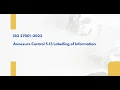 ISO 27001 Annex A Control 5 13 Labelling of Information