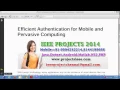 Efficient Authentication for Mobile and Pervasive Computing