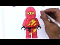 Lego coloring pages - How to draw and color lego ninjago