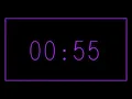 1 minute timer 60 seconds Purple neon dark mode timer countdown