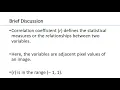 Correlation coefficient of an image
