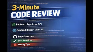 3-Minute Code Review Full-Stack Type Script React Node js