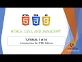 HTML5 CSS3 JS Tutorial-1 out of 50 Introduction HTML Editors