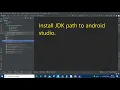 Set JDK path in Android studio
