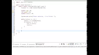 Using a Sentinel to Terminate a Program Java