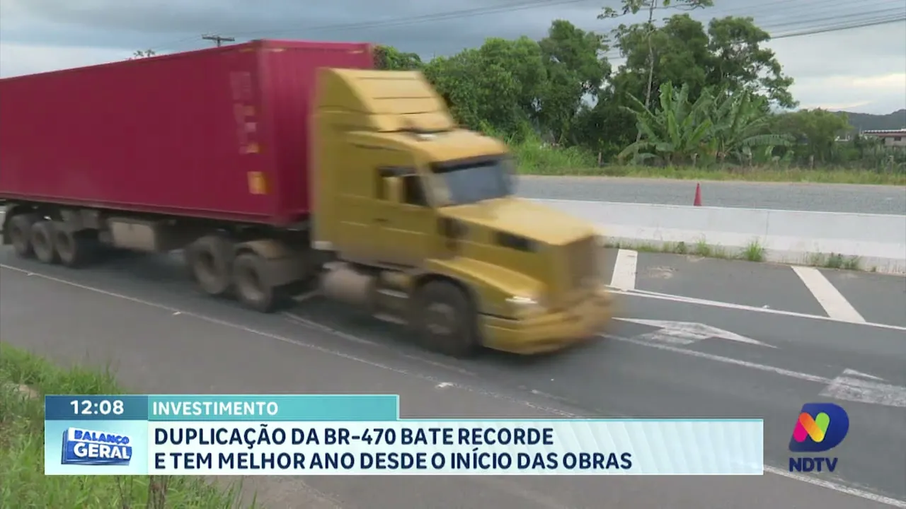 Duplicação da BR-470 bate recorde e tem melhor ano desde o início das obras