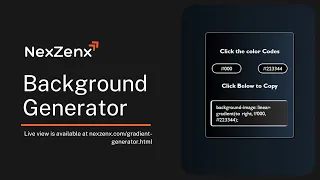 JavaScript Project Modern Gradient Background Generator with Source Code