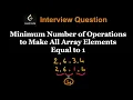 Minimum Number of Operations to Make All Array Elements Equal to 1 - Leetcode 2654