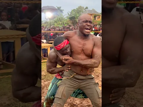 wrestled with the strongest man in Uganda 🇺🇬vs🇬🇭 #wweraw