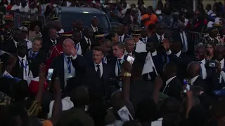 Visite du Président Français Emmanuel MACRON au Gabon.