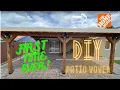 DIY porch FREE STANDING PATIO COVER material from HOME DEPOT