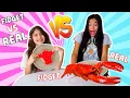 FIDGET VS REAL FOOD CHALLENGE Jasmine and Bella