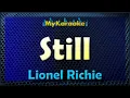 Still - KARAOKE in the style of LIONEL RICHIE