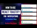 How to Use React Toastify for Beautiful Notifications Toastify React Toastify React JS Tutorial