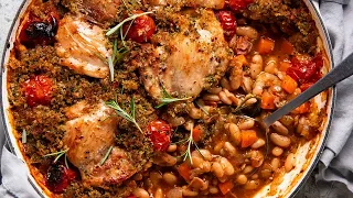 Chicken Cassoulet - French Chicken & Bean Casserole