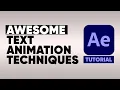SUPER QUICK Pro Text Animation Techniques in After Effects