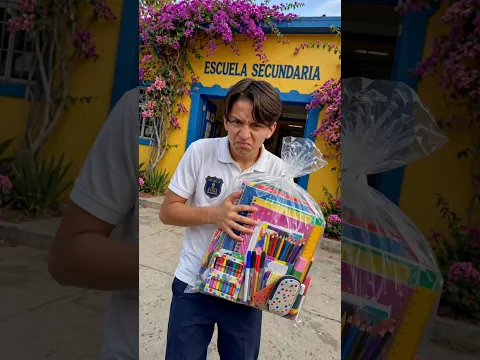 LE AVENTÉ SU MOCHILA Y MI HERMANO SE FUE A LA ESCUELA CON UNA BOLSA DE PLÁSTICO