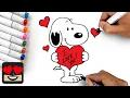 How To Draw Valentine Snoopy