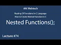 nested function in c language nesting of functions in c how to created nested function LEC