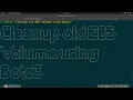 Cleanup unused EBS volume using Boto3