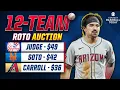 LIVE 12-Team Roto Auction Mock Draft Nominations Strategy More Fantasy Baseball Advice