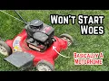 Fixing a Free Yard Machines by MTD 20 Push Mower - Briggs Stratton 300 Series 148cc