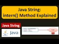 Java String intern Method Explained Java Tutorial