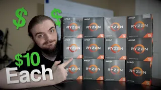 I Bought 12 Broken Ryzen CPUs for $10 Each - Can I Profit?