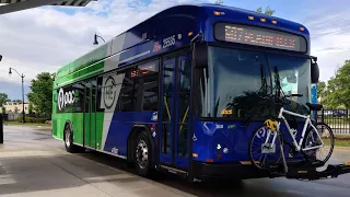 Ride On Pace Bus 2025 Gillig Low Floor Plus HEV 35 25535 On Rt 507 Plainfield to Louis Joliet Mall