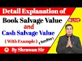 Book Salvage Value Cash Salvage Value BSV CSV By Shrawan Sir