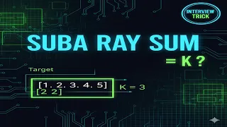 Subarray Sum Equals K Clean Interview-Ready Explanation Google Amazon Microsoft