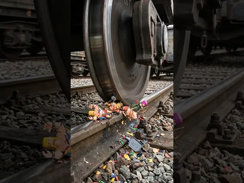 π Train Crushes Clash of Clans Toys π₯ | Epic Toy Destruction Experiment | Satisfying Slow Motion