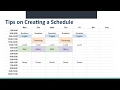 Creating a Good Schedule and Time Management