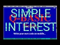 write a program to calculate simple interest QBASIC program tseries Suspense TV