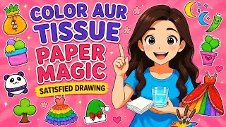 🌈✨ 10 Relaxing & Satisfying Drawing || Colour Transfer Drawing Tutorial 😱❤️✨ 