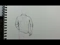 Walking Figure Drawing Tutorial | back, side and bend view