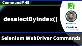 deselectByIndex Command - Selenium WebDriver