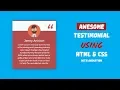 Awesome testimonial section using HTMLCSS