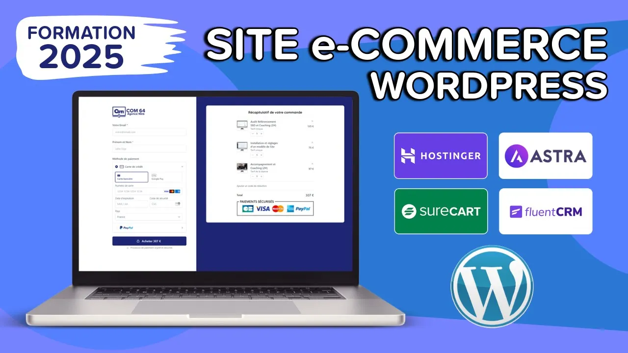 Tutoriels Comment créer un site eCommerce avec WordPress de A à Z sur Hostinger - Formation 2025