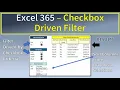 Excel Filter Controlled by Checkboxes
