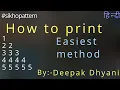 Programming pattern questions Pattern in c 1 22 333 4444 55555