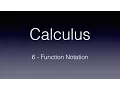 Leaving Cert Calculus 6 - Function Notation