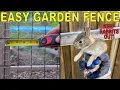 Easy Cheap DIY GARDEN FENCING Installation Rabbit Proof