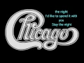 Lyrics to Stay the Night by Chicago