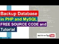 How to Backup Database in PHP and MySQL Free Source code and Tutorial