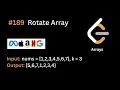 Rotate Array LeetCode 189 Arrays Hindi